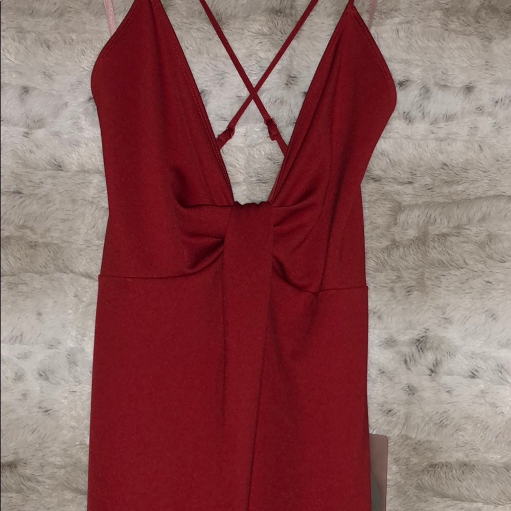 hot red dress
